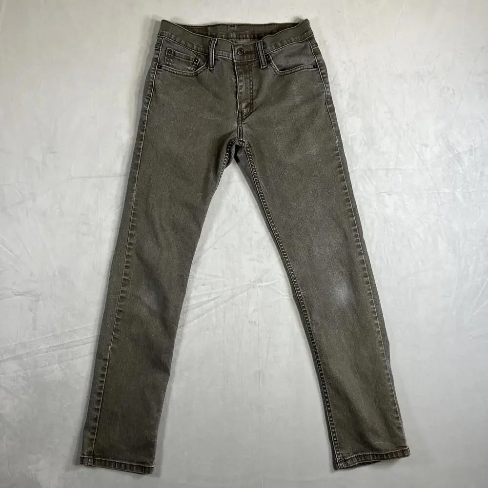 Levis 511 Jeans Mens 30x32 Brown Gray Wash Slim Fit Faded Straight Leg Denim